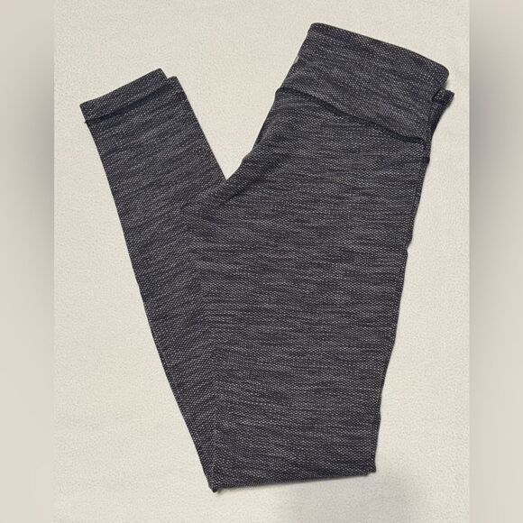 Lululemon Wunder Under 7/8 Pants Leggings Herringbone Heather Gray Black size 4 - Picture 1 of 8